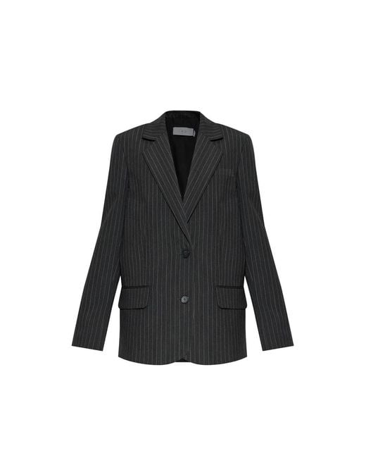 IRO Black Pinstripe-Pattern Blazer
