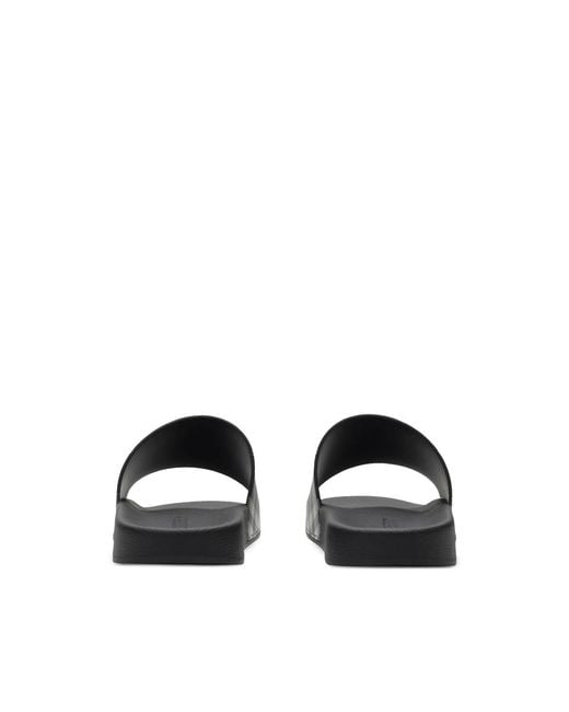 Burberry Black Checkered Slides for men