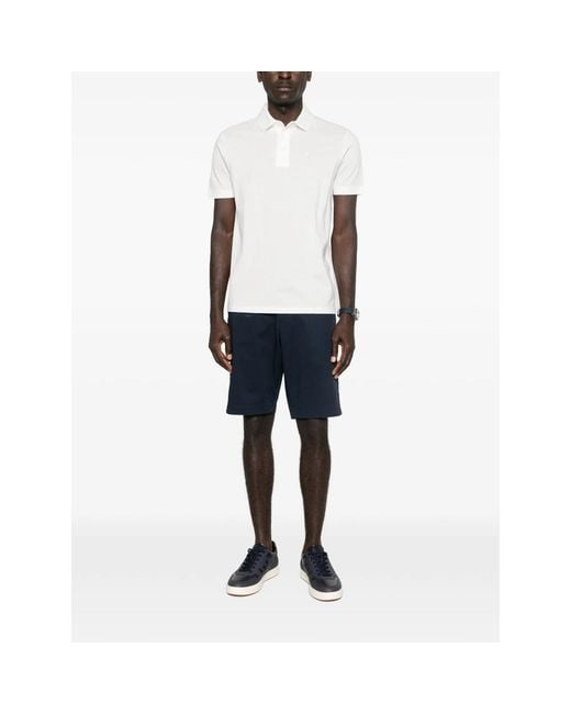 Emporio Armani White Short-Sleeve Polo Shirt for men
