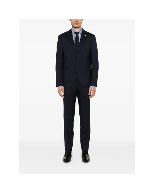 Barba Napoli Blue Striped Long-Sleeve Shirt for men