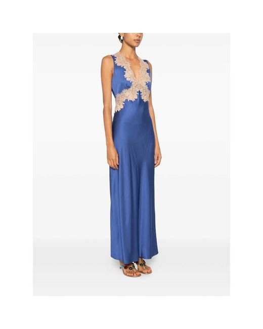 Rixo Blue Dress Lysandra Iribl