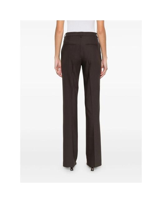 AYA MUSE Gray Seam-Detail Trousers