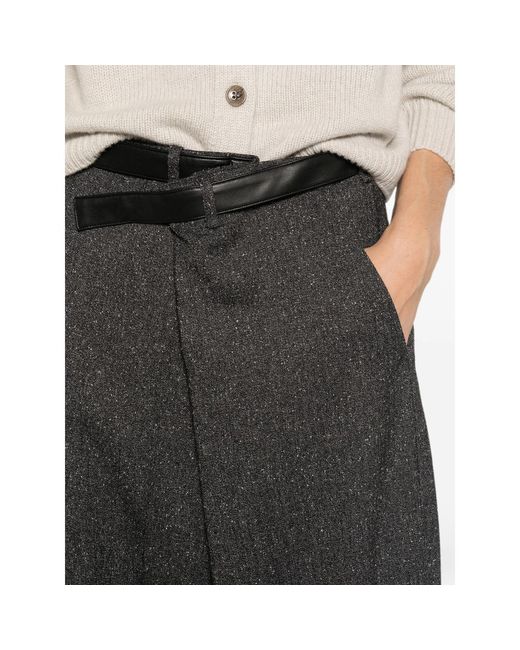 DARKPARK Gray Belted Tailored Trousers