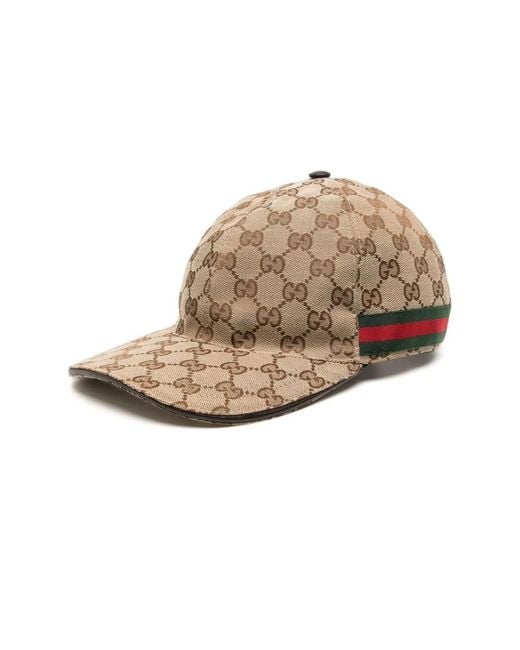 Gucci Natural Gg Canvas Baseball Cap for men