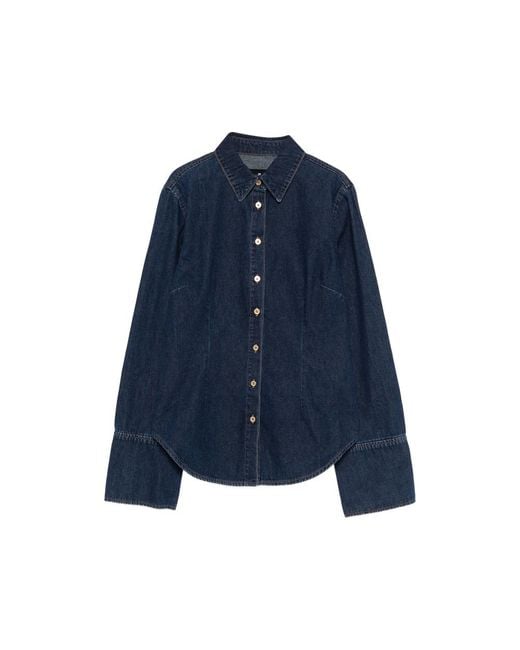 7 For All Mankind Blue Button Shirt