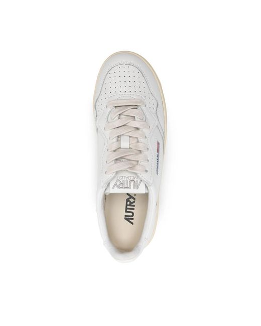 Autry White Medalist Platform Leather Sneakers