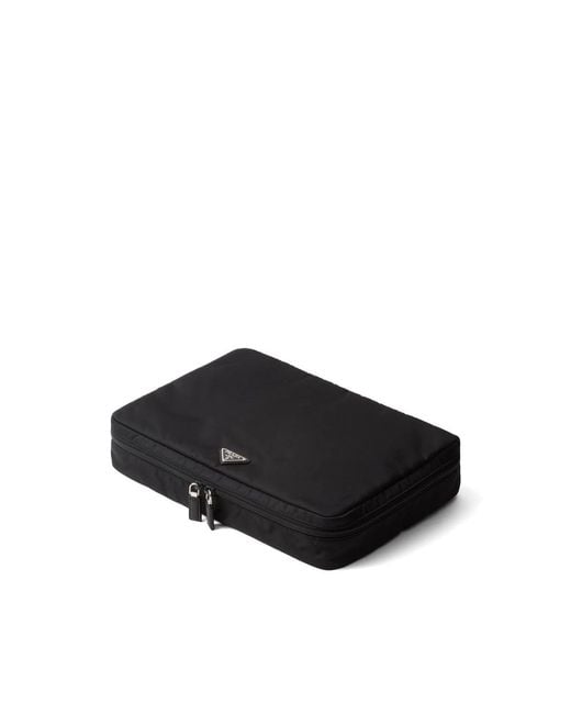 Prada Black Large Re-Nylon Wash Bag for men