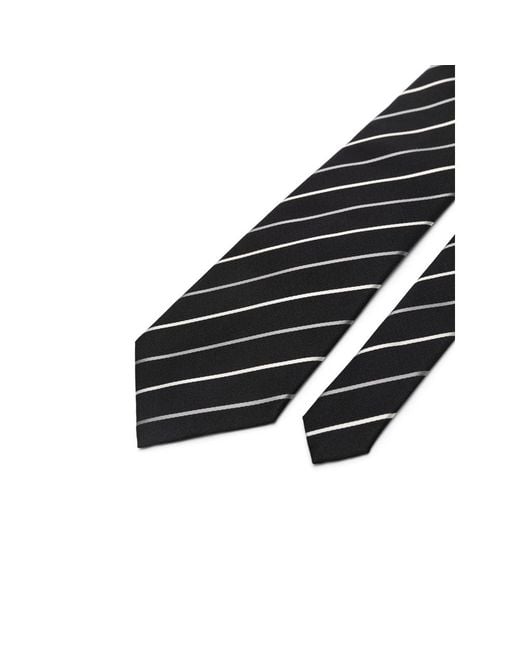 Saint Laurent Black Patterned-Jacquard Tie for men
