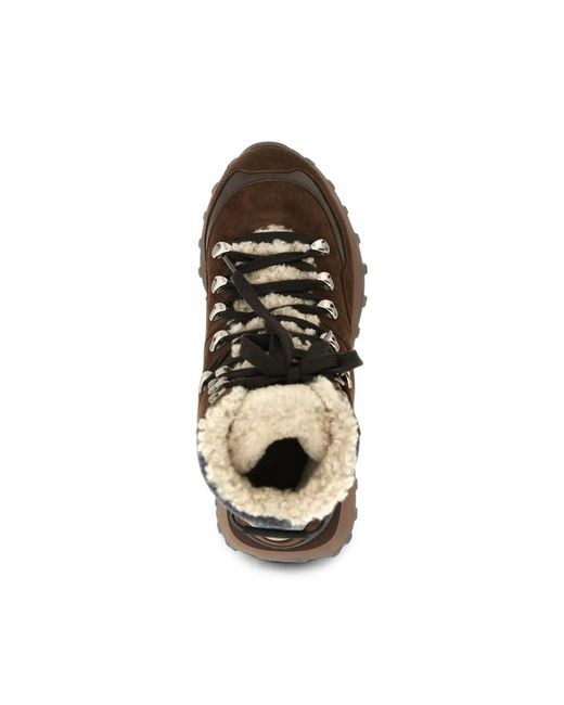 Brunello Cucinelli Brown Lace-Up Ankle Boots