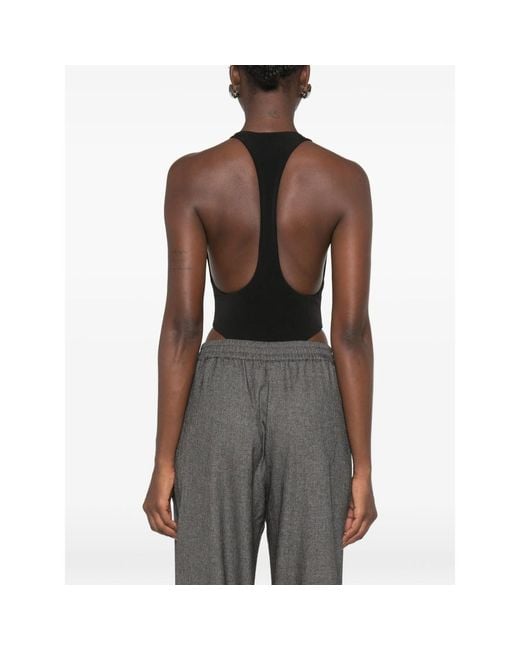 ANDAMANE Black Fonda Racerback Bodysuit