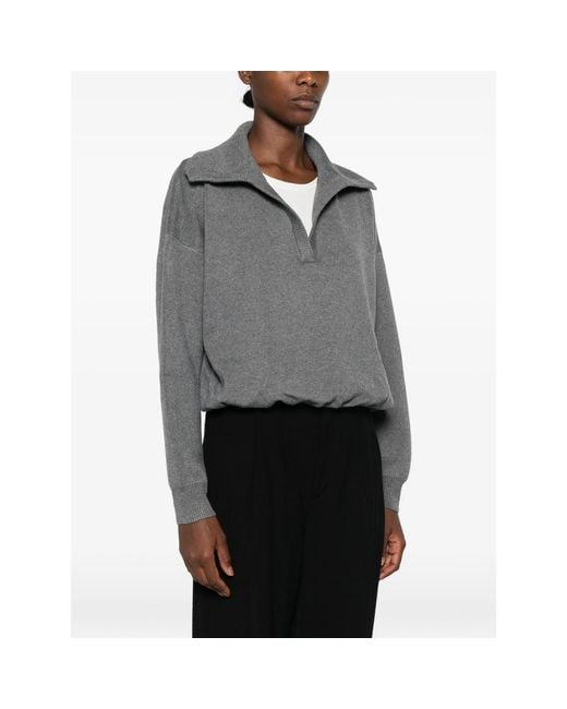 ELEH Gray Long-Sleeve Sweater