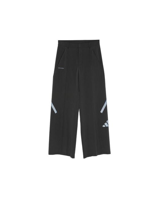 Adidas X Entire Studios Black X Entire Studios Z. N.E. Logo-Print Wide-Leg Trousers for men