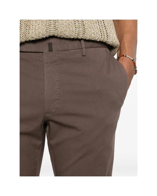 Incotex Brown Belt-Loop Trousers for men