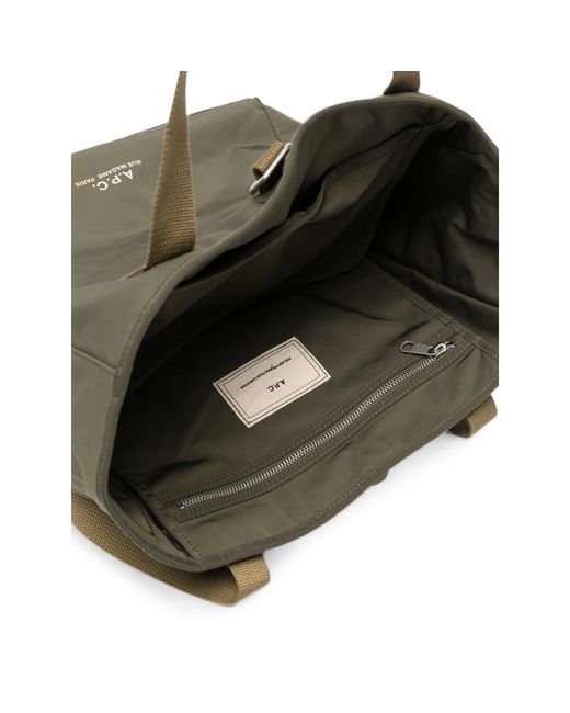 A.P.C. Green A. P.C. Logo-Detail Buckle-Strap Shoulder Bag for men