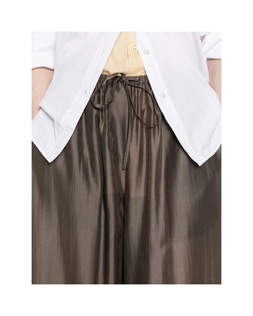 Entire studios Brown Drawstring-Waist Palazzo Pants