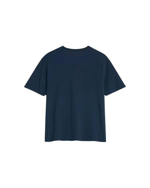 Maison Kitsuné Blue T-Shirt Crew Neck for men