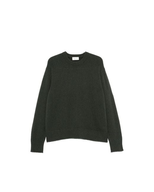 Diana Studio Green Ribbed-Trim Crew-Neck Sweater for men