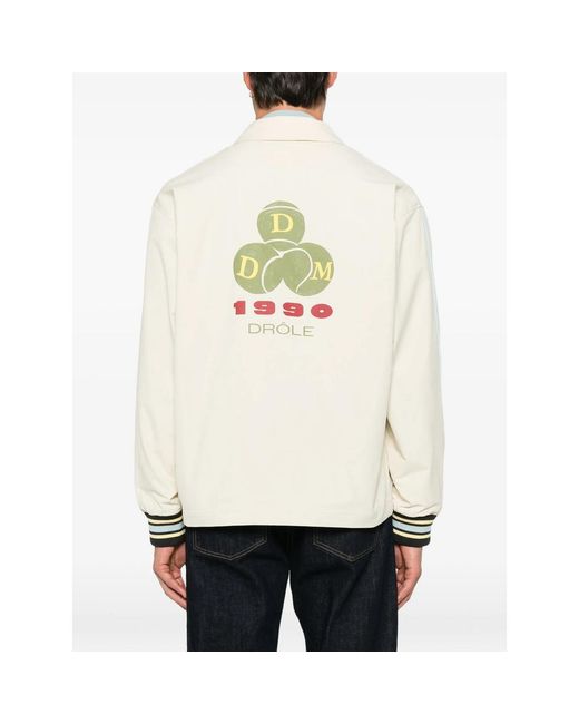 Drole de Monsieur Natural Logo-Print Pocket Jacket for men