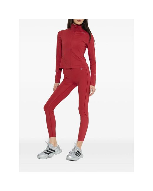 Adidas X Entire Studios Red X Entire Studios Logo-Detail Zipped Jacket