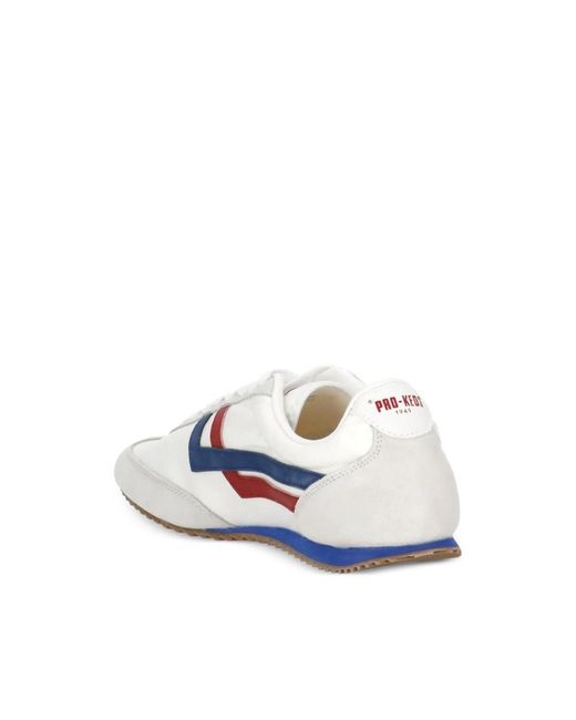 Pro Keds White Racer 77 Stripe Sneakers for men
