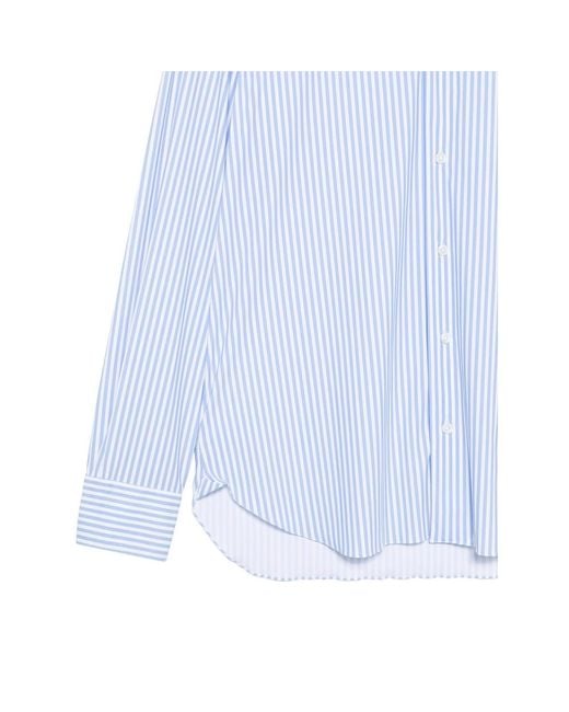 Barba Napoli Blue Striped Shirt for men