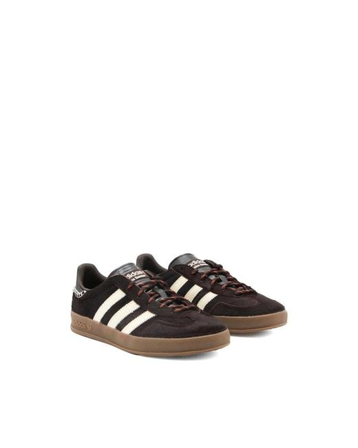 Adidas Black X Wales Bonner Gazelle Indoor Pony-Hair Sneakers for men