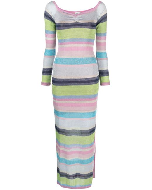 Suboo Blue Zephyr Striped Maxi Dress