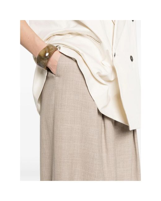 Berwich Natural Nina Pleated Trousers