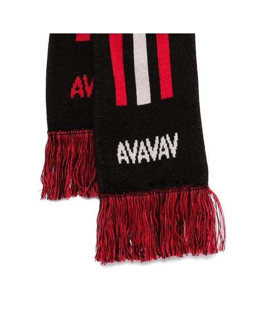 Adidas X Avavav Red X Avavav Souvenir Striped Fringed Scarf for men