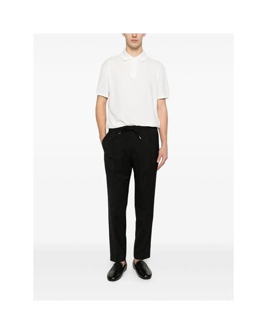 Emporio Armani White Short-Sleeve Polo Shirt for men