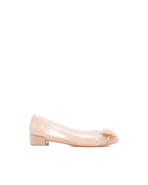 Ferragamo Pink Low Block Heel Pumps