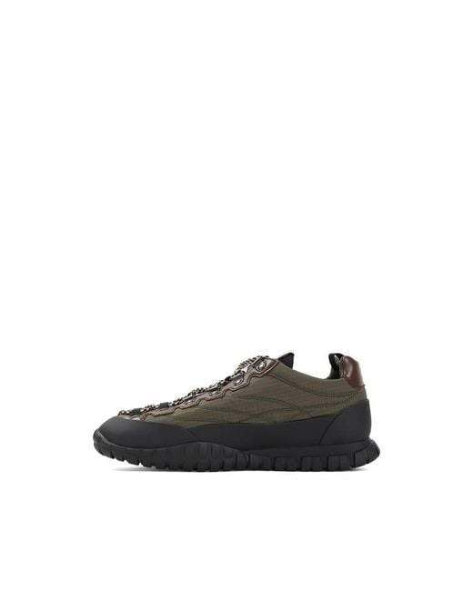 Miu Miu Black Ripstop Lace-Up Sneakers