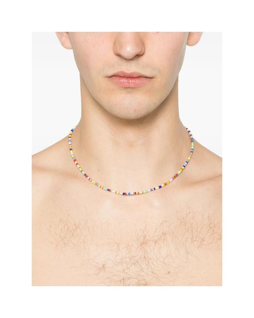 COLLANINE COLORATE Metallic Beaded Necklace for men