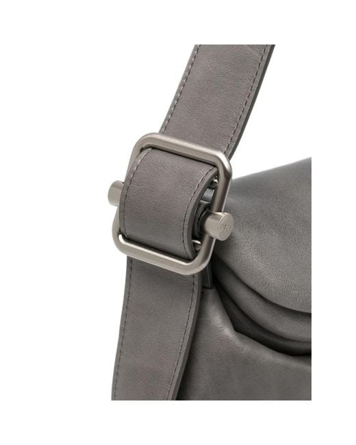 OSOI Gray Folder Brot Leather Tote Bag