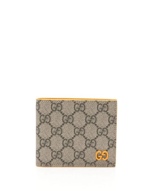 Gucci Gray Gg-Plaque Bi-Fold Wallet for men