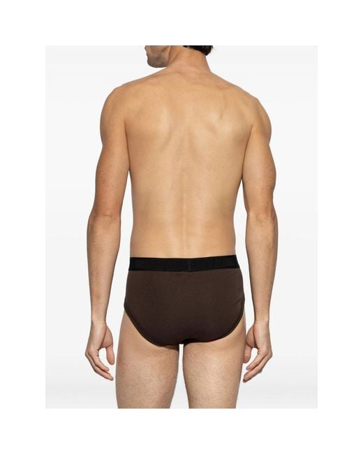 Tom Ford Black Branded-Waistband Briefs for men