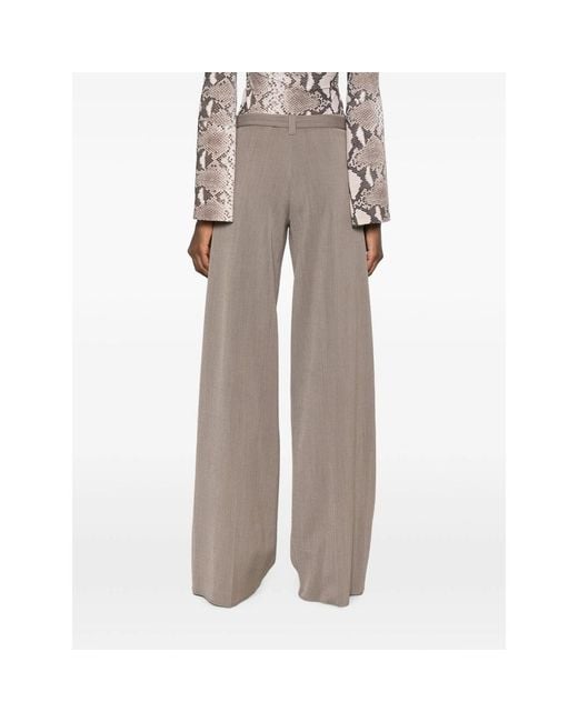 Seafarer Gray Belted Wide-Leg Trousers