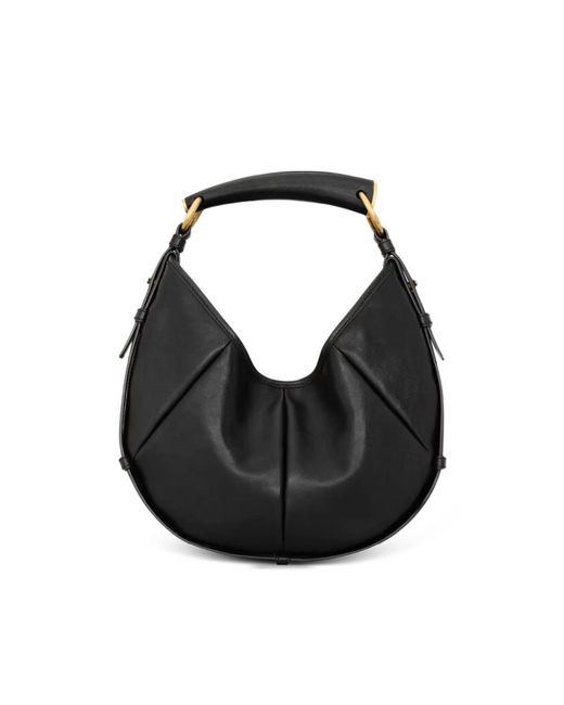 Saint Laurent Black Small Mombasa Handle Leather Tote Bag
