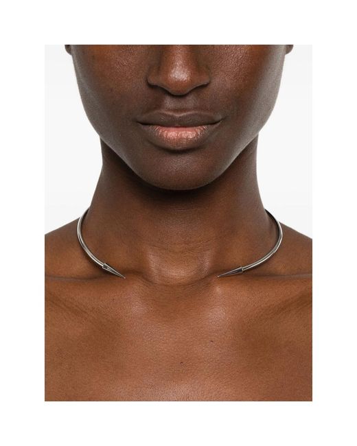 LAG World White Spike Choker Necklace