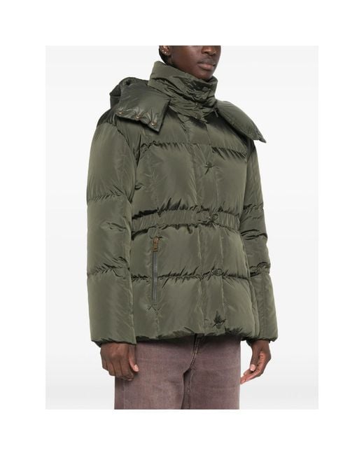 Moncler Green Quilted Hooded Jacket