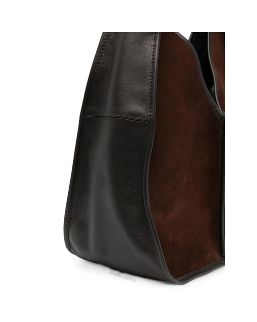 Hereu Brown Calella Suede Shoulder Bag