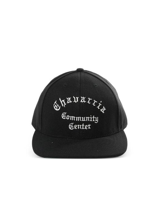 Willy Chavarria Black Embroidery Cap for men