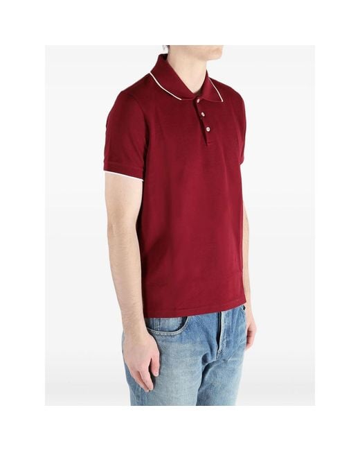 Saint Laurent Red Polo Shirts for men
