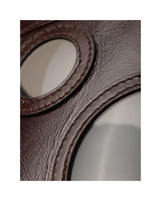 Prada Black Leather Visor