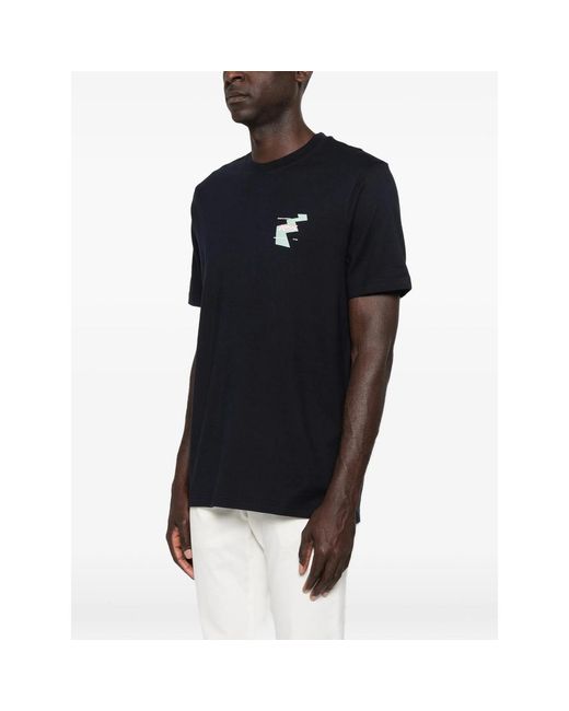 Boss Black Cotton-Jersey T-Shirt With Printed Artwork for men