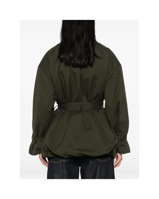 LA PISCINE Green Belted Double-Breasted Jacket