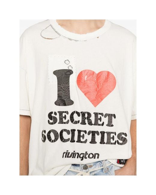 RIVINGTON roi Rebis White Graphic-Print T-Shirt for men