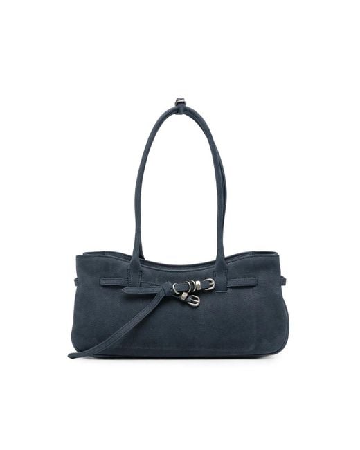 MARGE SHERWOOD Blue Grandma Used Belt-Detail Shoulder Bag