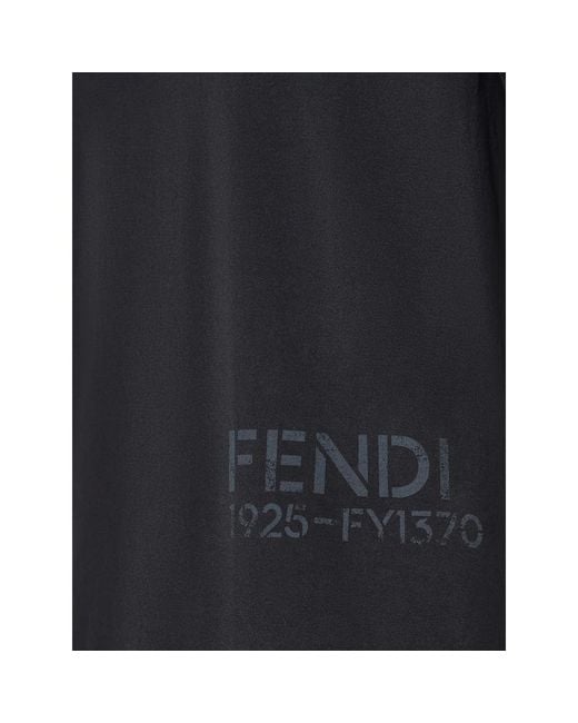Fendi Black Cotton T-Shirt for men