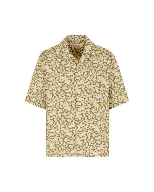 Marni Natural Short Sleeve Shirts for men